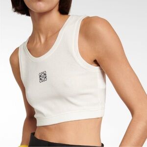White Crop Top with Logo